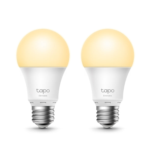 TP-LINK TAPO L510E(2-PACK) Smart Wi-Fi Light Bulb, Dimmable, 806 lumens, Lifetime: 15.000 Hrs