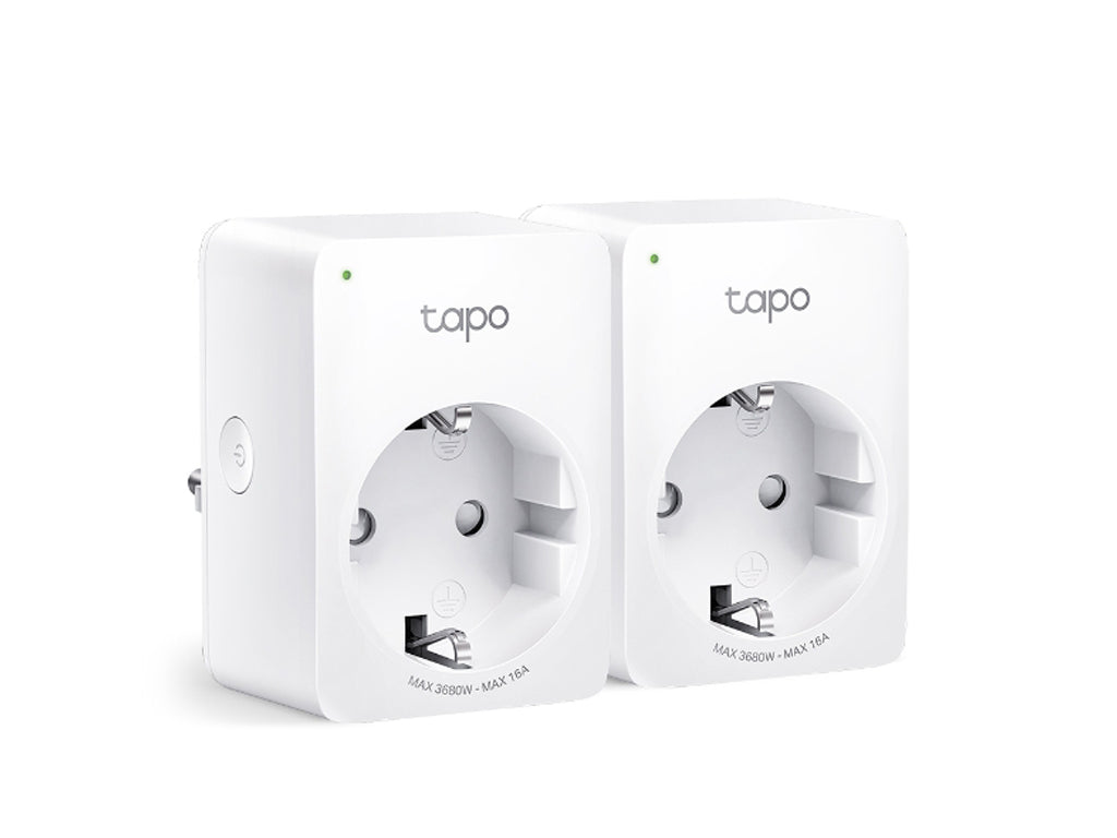 TP-LINK Tapo P110(2-pack) Mini Smart Wi-Fi Socket, Energy Monitoring, Remote Control, Voice Control