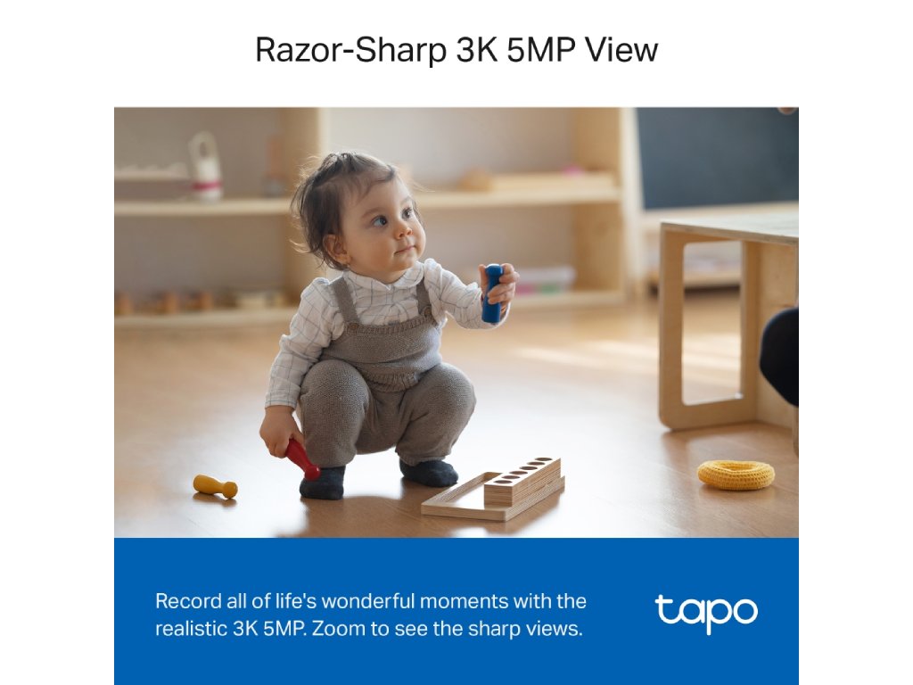 TP-LINK Tapo C230 Pan - Tilt AI Home Security Wi-Fi Camera, 3K 5MP, Wide Range of Movement