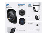 TP-LINK TAPO C520WS 2K QHD Live View Outdoor Pan - Tilt Security Wi-Fi Camera, IP66 Weatherproof