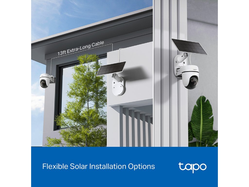 TP-LINK TAPO C610 KIT Solar-Powered Pan - Tilt Security Camera Kit, 360 AI Tracking, 2K 3MP, IP65