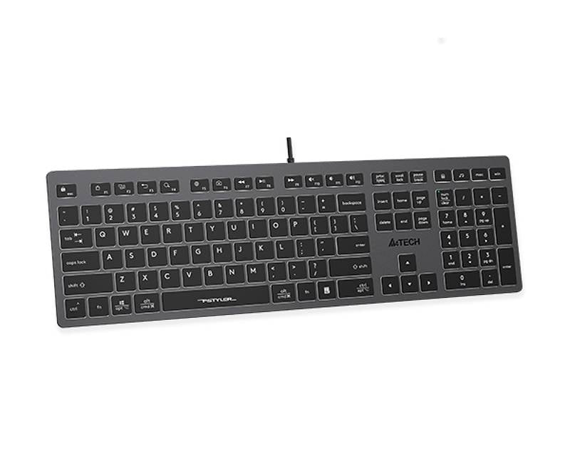 FX60 Scissor Switch White Backlit USB US siva tastatura