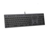 FX60 Scissor Switch White Backlit USB US siva tastatura