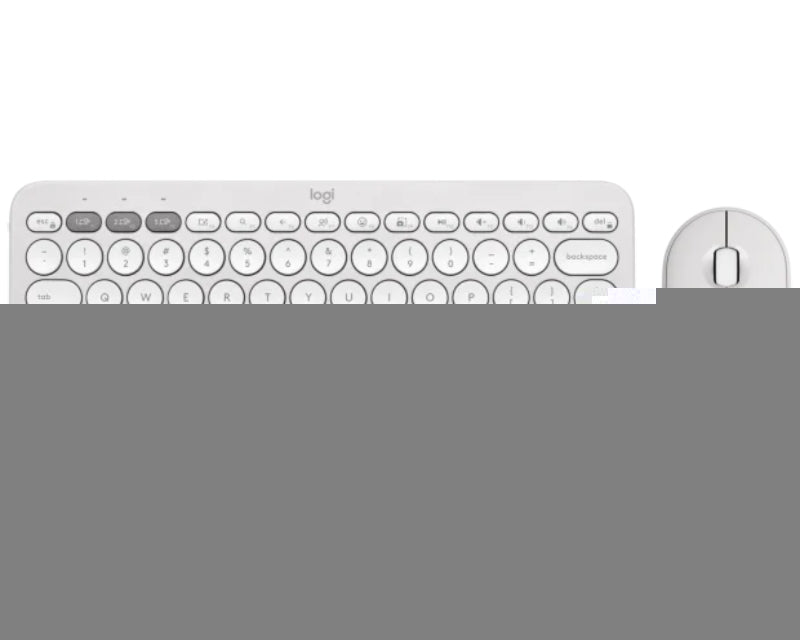 Pebble2 Wireless Combo US tastatura + miš bela