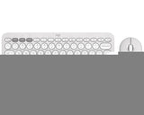 Pebble2 Wireless Combo US tastatura + miš bela