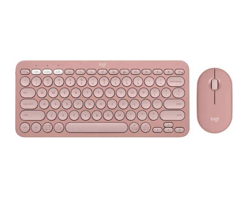 Pebble2 Wireless Combo US tastatura i miš roze