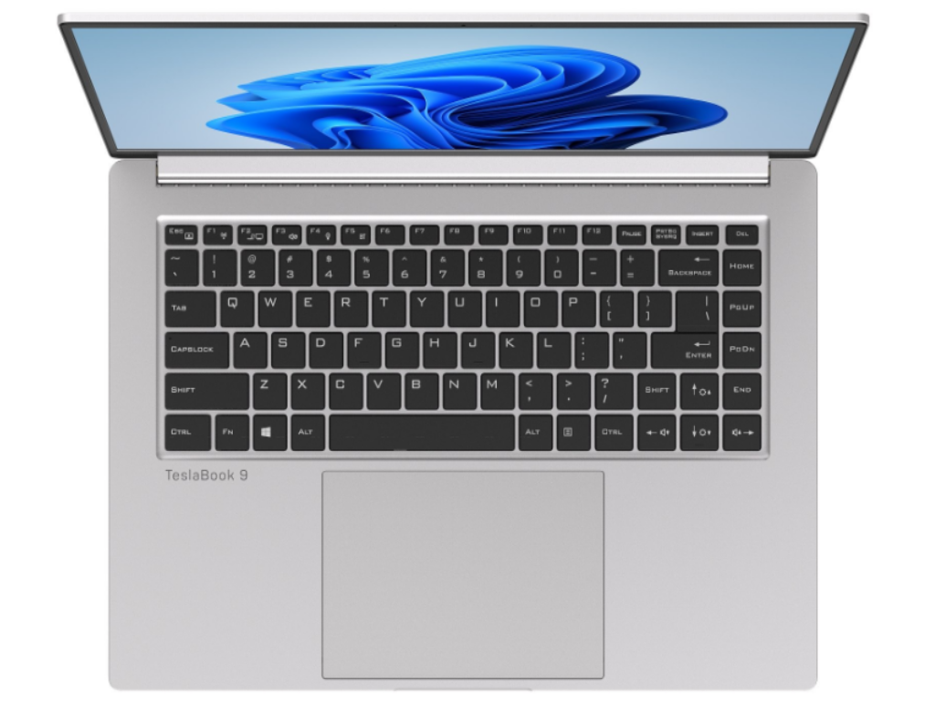Tesla Book9 Win11 - i7-12700H - 16GB - 512GB SSD - 16" QHD IPS 120Hz 350nits - RTX2050 DDR6 4GB - Silver