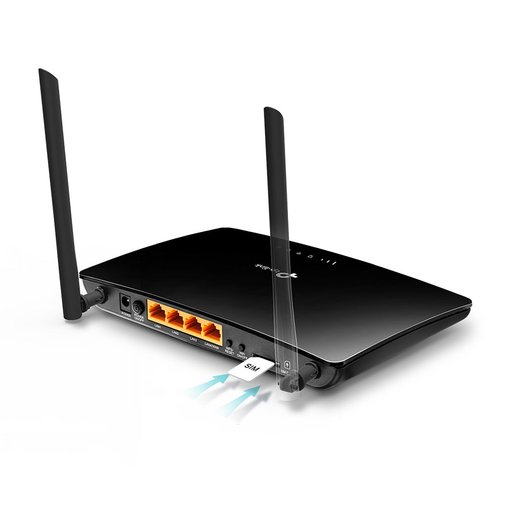 TP-LINK TL-MR6400 300Mbps Wireless N 3G - 4G LTE Router, 1x Nano SIM Card Slot