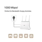 TP-LINK TL-PA7017P KIT AV1000 Gigabit Passthrough Powerline Starter Kit