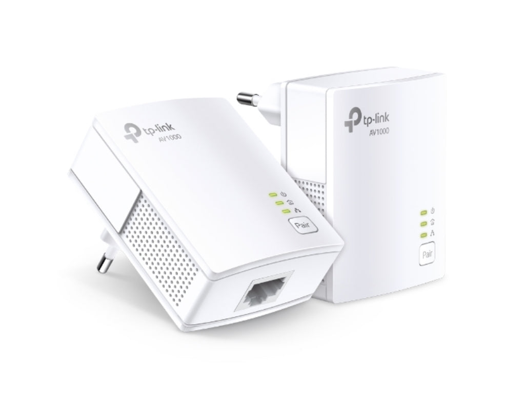TP-LINK TL-PA7017 KIT AV1000 Powerline Starter Kit, Gigabit Port, 1000Mbps Powerline, Twin Pack