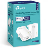 TP-LINK TL-PA7017 KIT AV1000 Powerline Starter Kit, Gigabit Port, 1000Mbps Powerline, Twin Pack