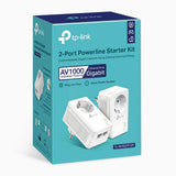TP-LINK TL-PA7027P KIT AV1000 2-Port Gigabit Passthrough Powerline Starter Kit