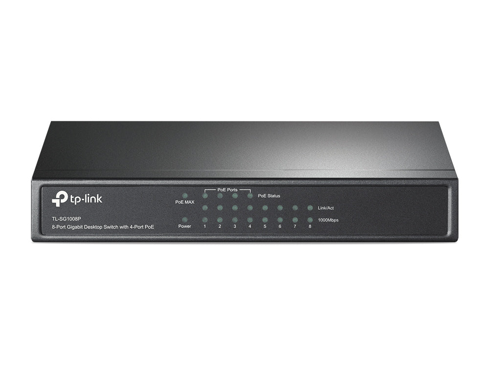 TP-LINK TL-SG1008P 8-Port Gigabit Desktop Switch with 4-Port PoE