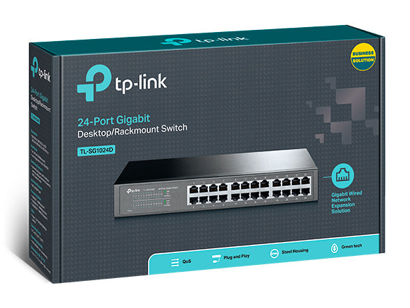 TP-LINK TL-SG1024D 24-Port Gigabit Desktop - Rackmount Switch