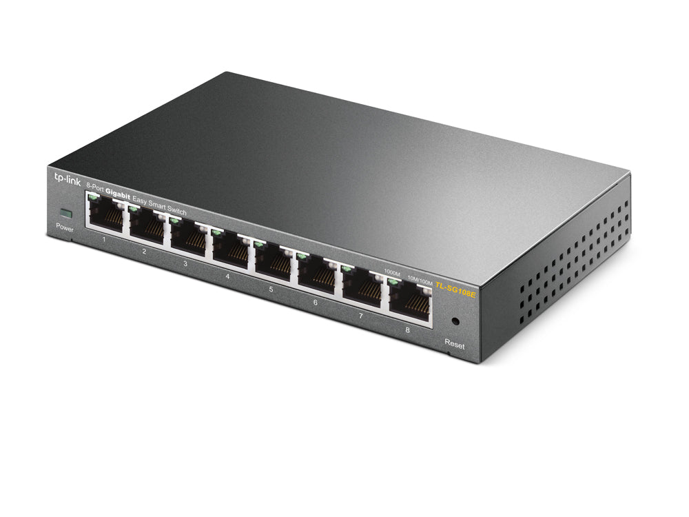TP-LINK TL-SG108E 8-Port Gigabit Easy Smart Switch, Metal casing