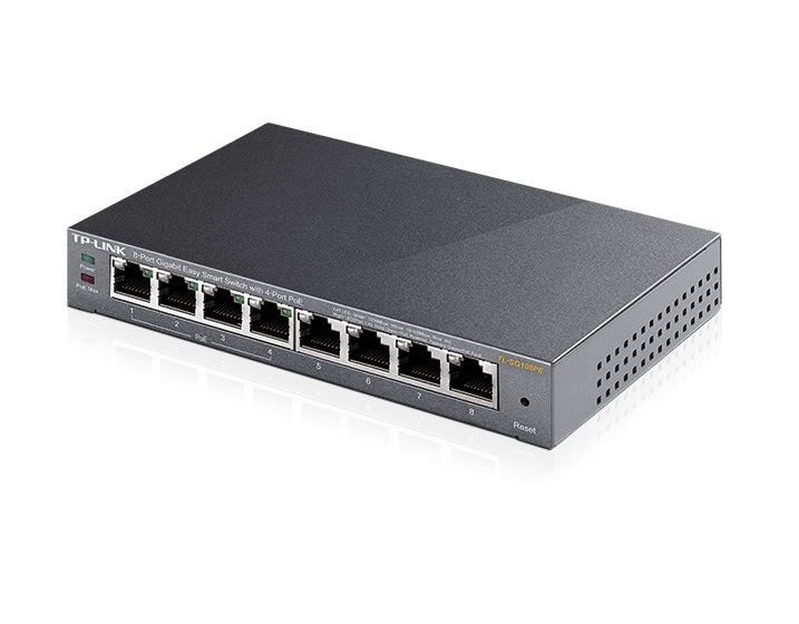 TP-LINK 8-Port Gigabit Easy Smart Switch with 4-Port PoE, Metal Casing