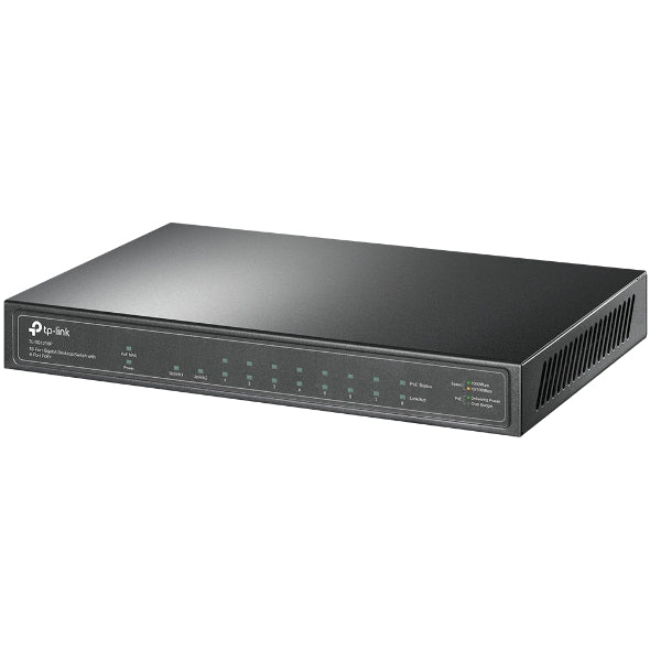 TP-LINK TL-SG1210P 10-Port Gigabit Desktop Switch with 8-Port PoE+