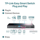 TP-LINK TL-SG1428PE 28-Port Gigabit Easy Smart PoE Switch with 24-Port PoE+ , 2 SFP Slots