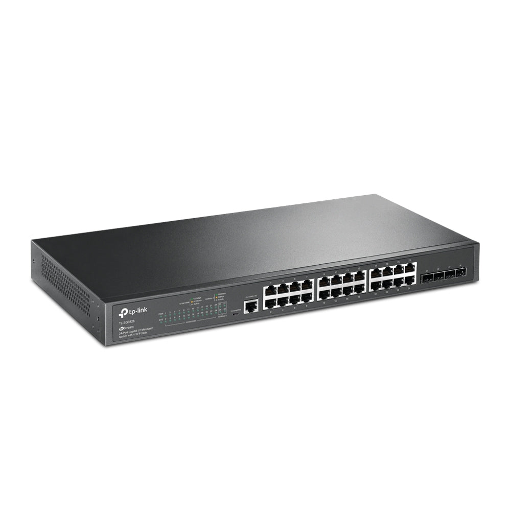 TP-LINK TL-SG3428 JetStream 24-Port Gigabit L2+ Managed Switch with 4 SFP Slots