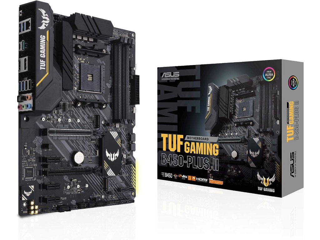 ASUS AMD MB TUF GAMING B450-PLUS II, 4*DDR4 4400,DUAL M.2,DP - HDMI,AI Noise-Canceling Microphone, AM4