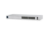 UBIQUITI USW-24-POE 24-port Layer 2 PoE switch, fanless, 24 GbE RJ45 ports(16 PoE - PoE+),2*SFP, 95W
