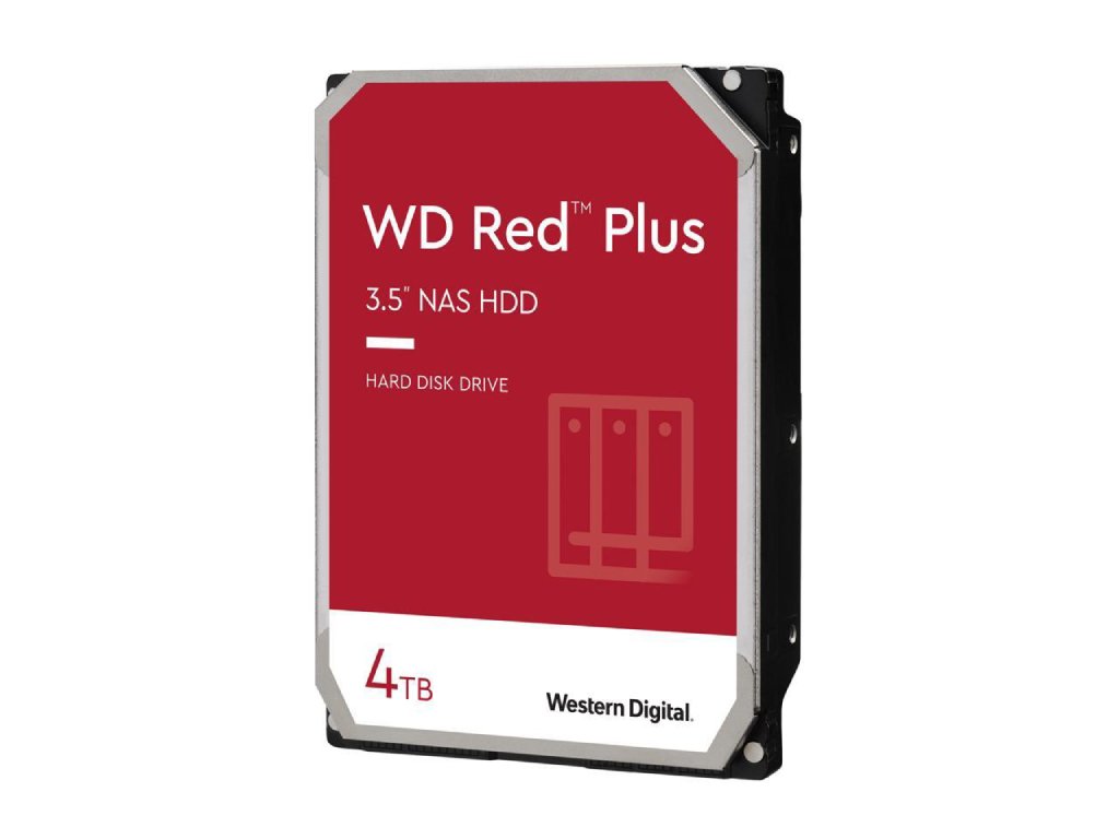 WD RED PLUS NAS HDD 4TB, 3.5", 5400 rpm, 256MB cache, up to 180MB - s transfer rate, CMR