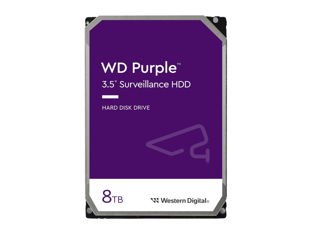 WD PURPLE HDD 8TB Surveillance, 256MB cache, 5640 RPM, up to 215MB - s transfer rate, 24 - 7