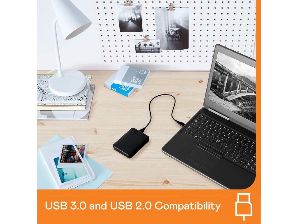 WD Elements Portable 5TB External HDD, USB 3.2 Gen 1 (5Gbps), PC & Mac, Plug and Play