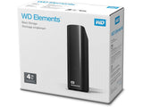 WD Elements 4TB Desktop External Hard Drive, USB 3.0, Micro-B, Power Supply