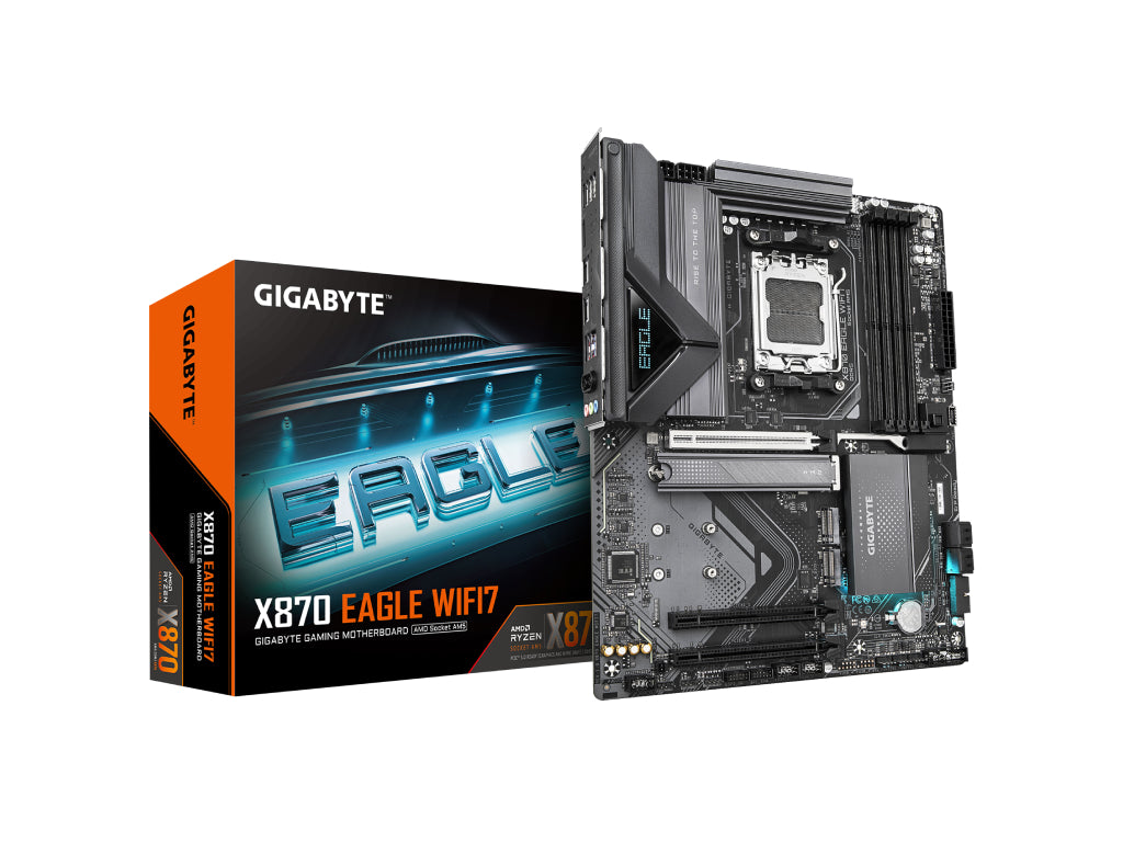 GIGABYTE AMD Ryzen MB X870 EAGLE WIFI7, 4*DDR5 8200MT - s, 1*PCIe 5.0 - 3*M.2, USB4,DP, AM5,WIFI7,2.5GbE