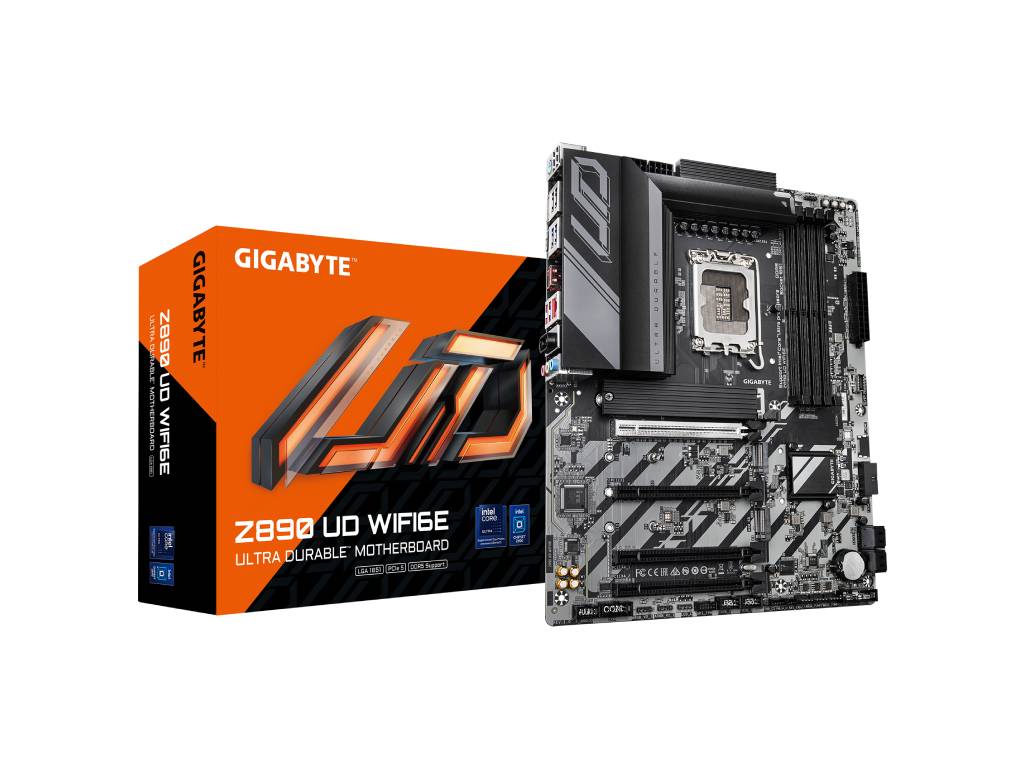 GIGABYTE INTEL MB Z890 UD WIFI6E,4*DDR5 8800MT - s,PCIe 5.0,3*M.2,DP,USB4 DP, 2.5GbE, LGA 1851, WiFi6E